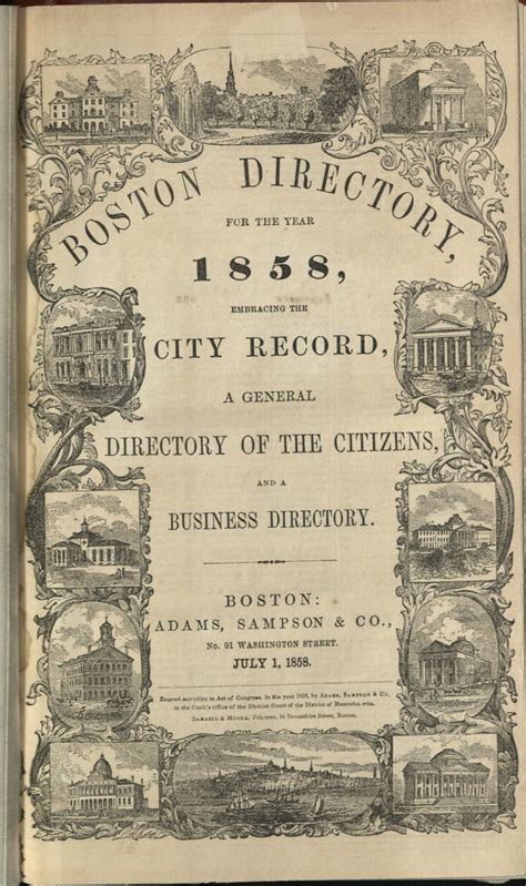 a book of names and addresses of people living in the city|Directories (People) at the Boston Public Library: Home.